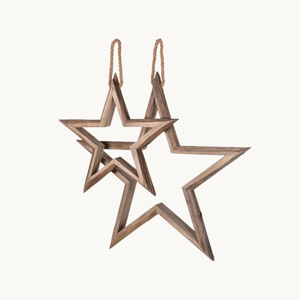 Hanging Wooden Stars