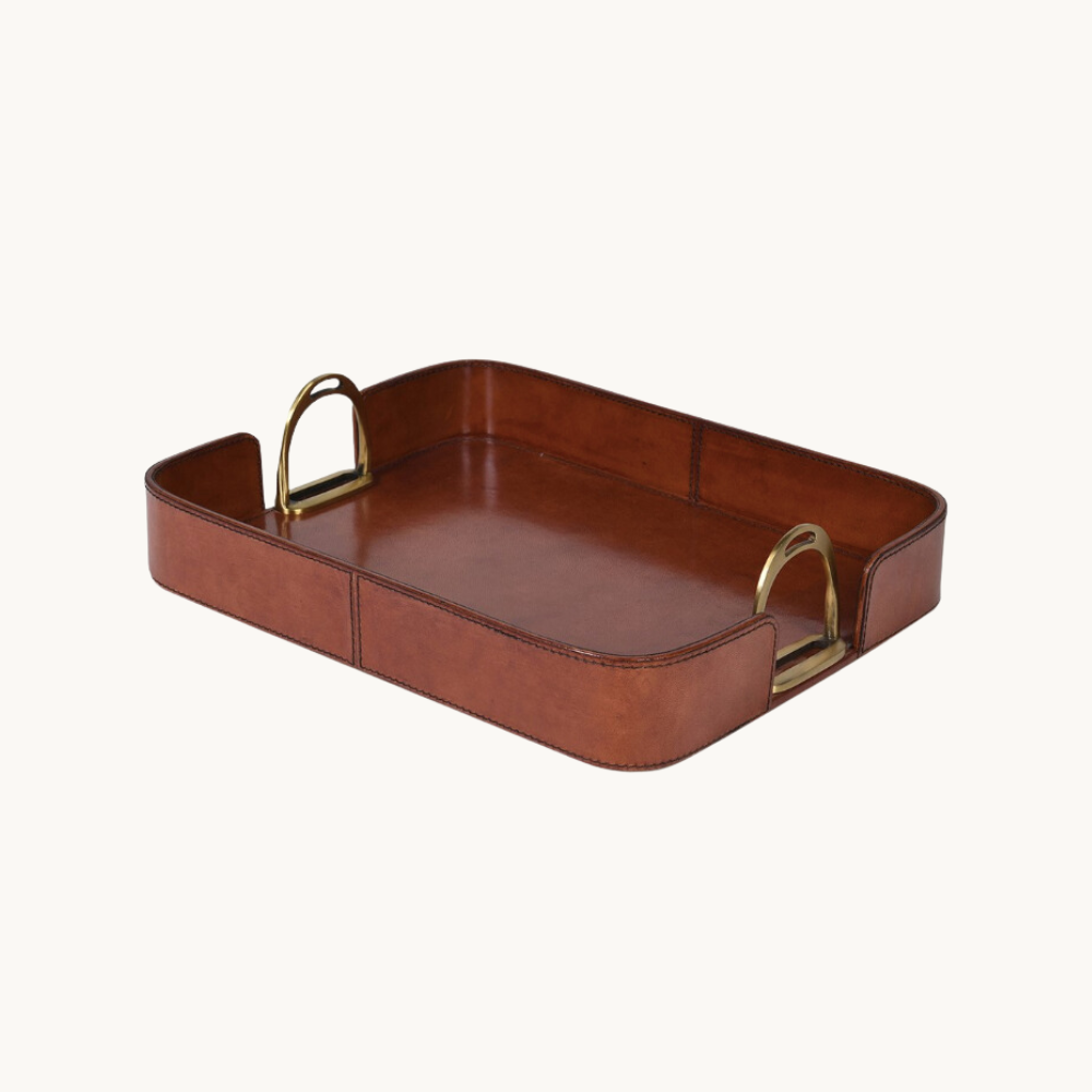 Rectangular Leather Tray