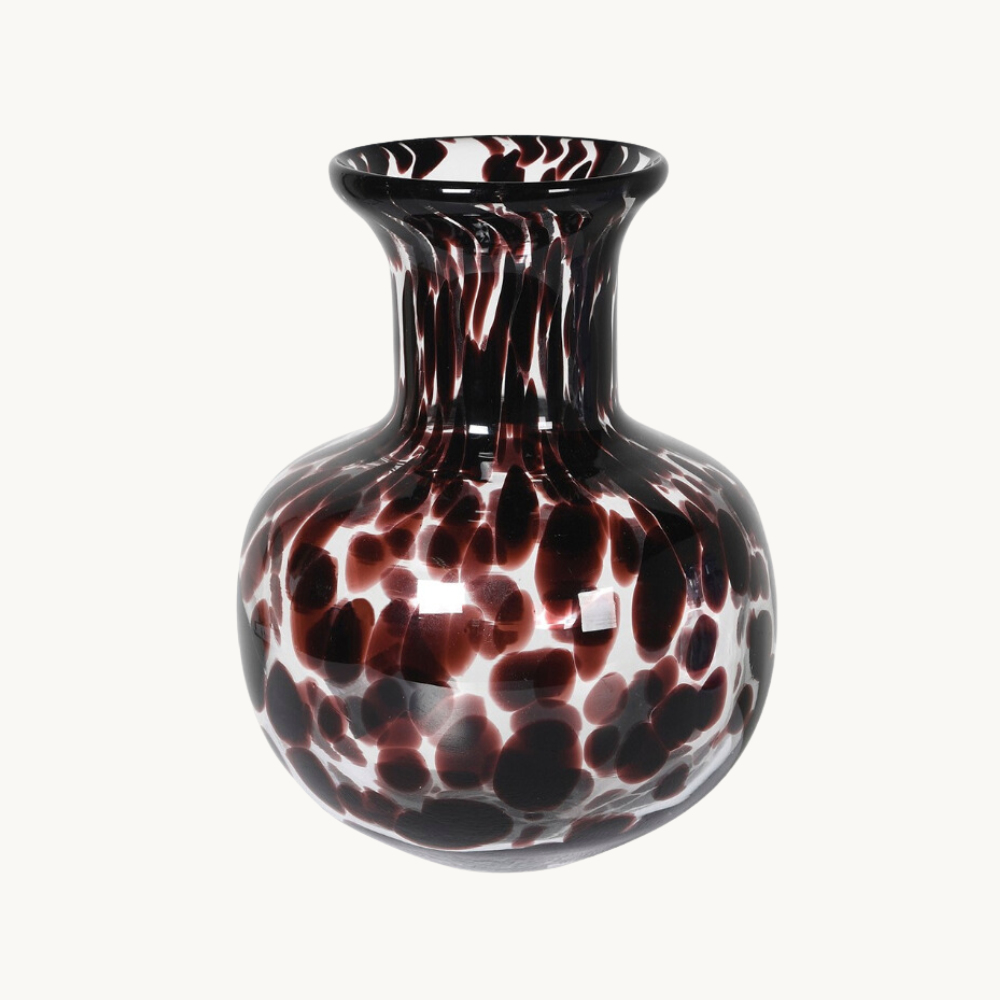 Tortoise Shell Glass Vase