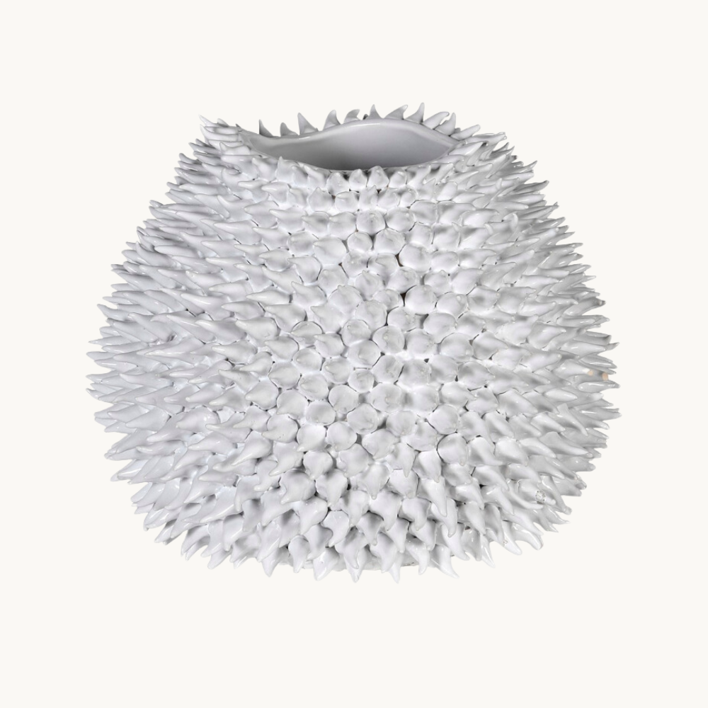 White Spike Vase