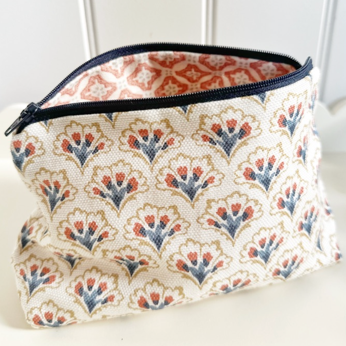 Elanbach & Linwood Lined Zip Pouch Make Up Bag