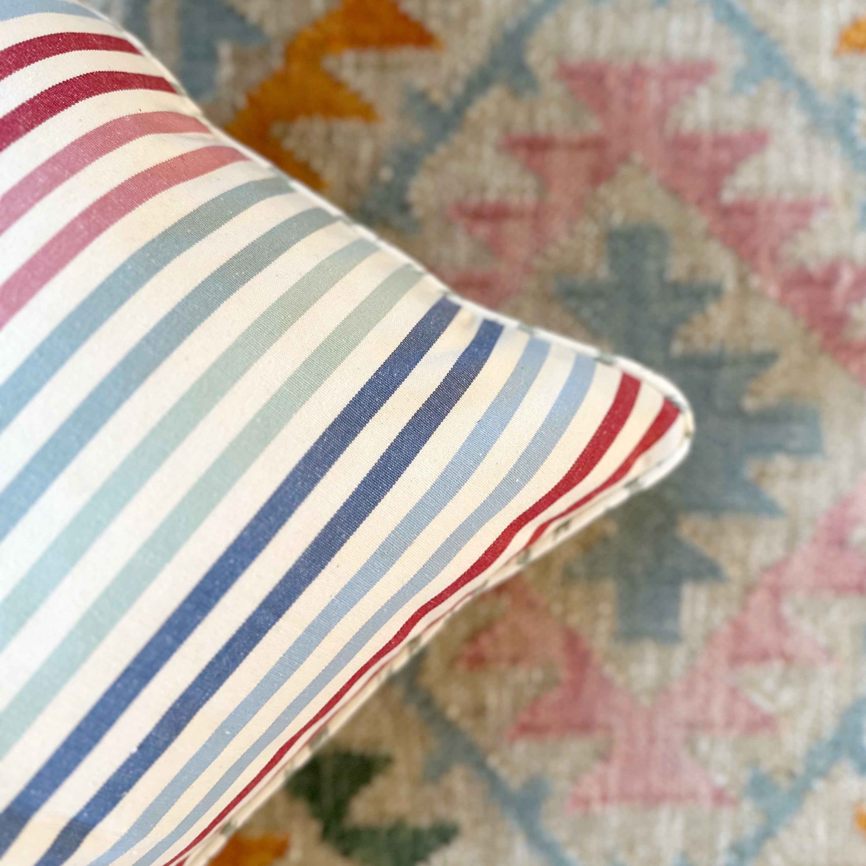 Multi Stripe Piped Cushion Cover