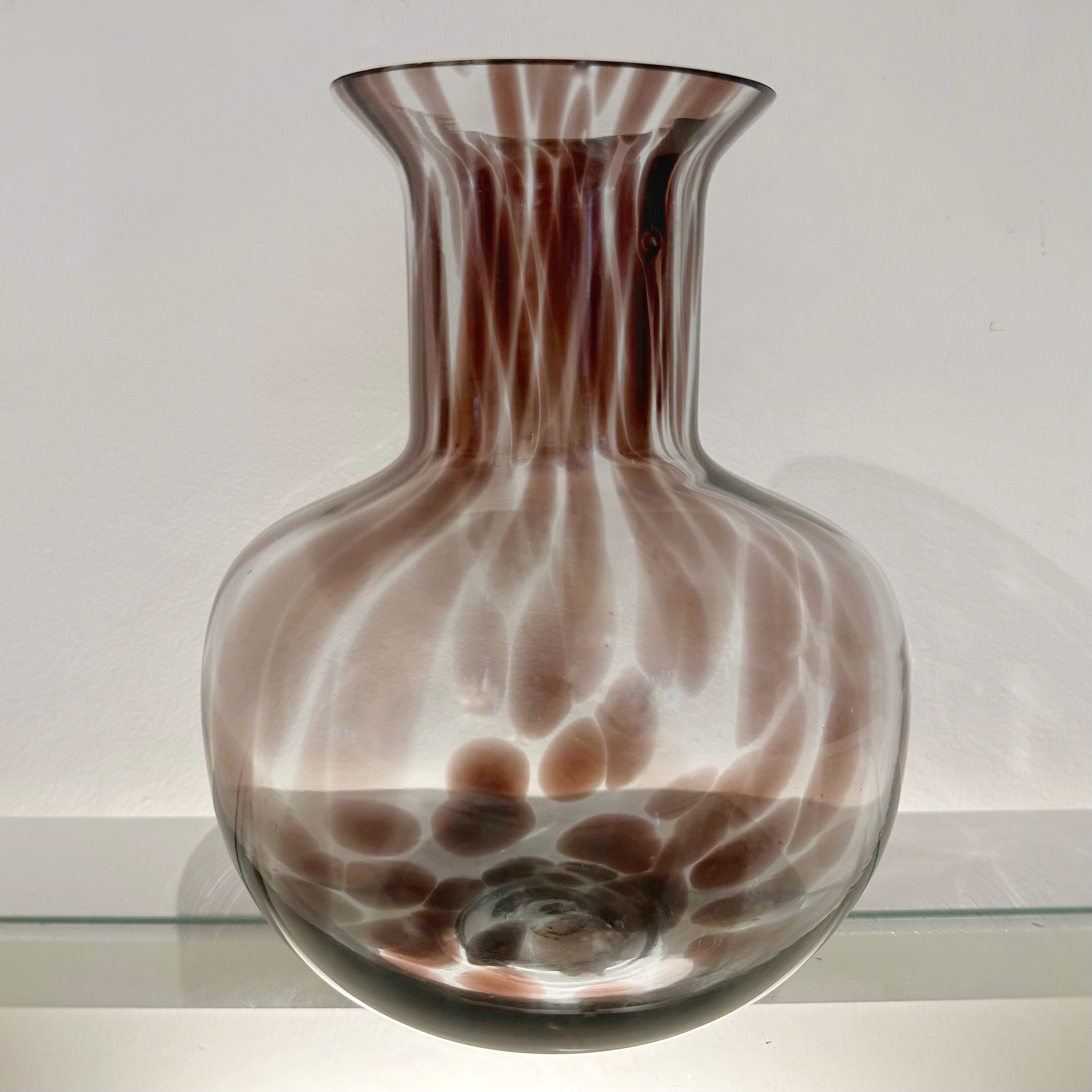 Tortoise Shell Glass Vase