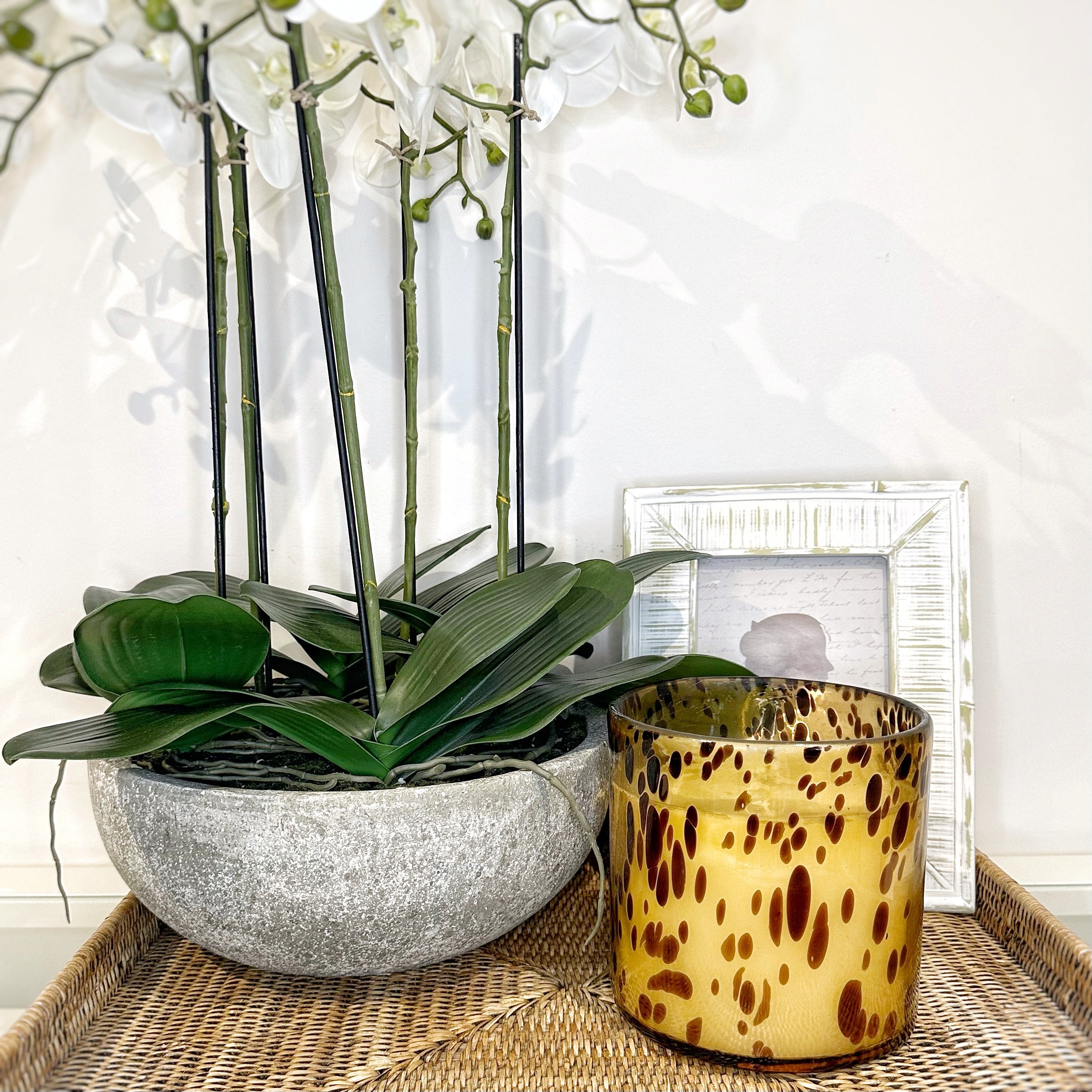 XL Cheetah Print Glass Candle