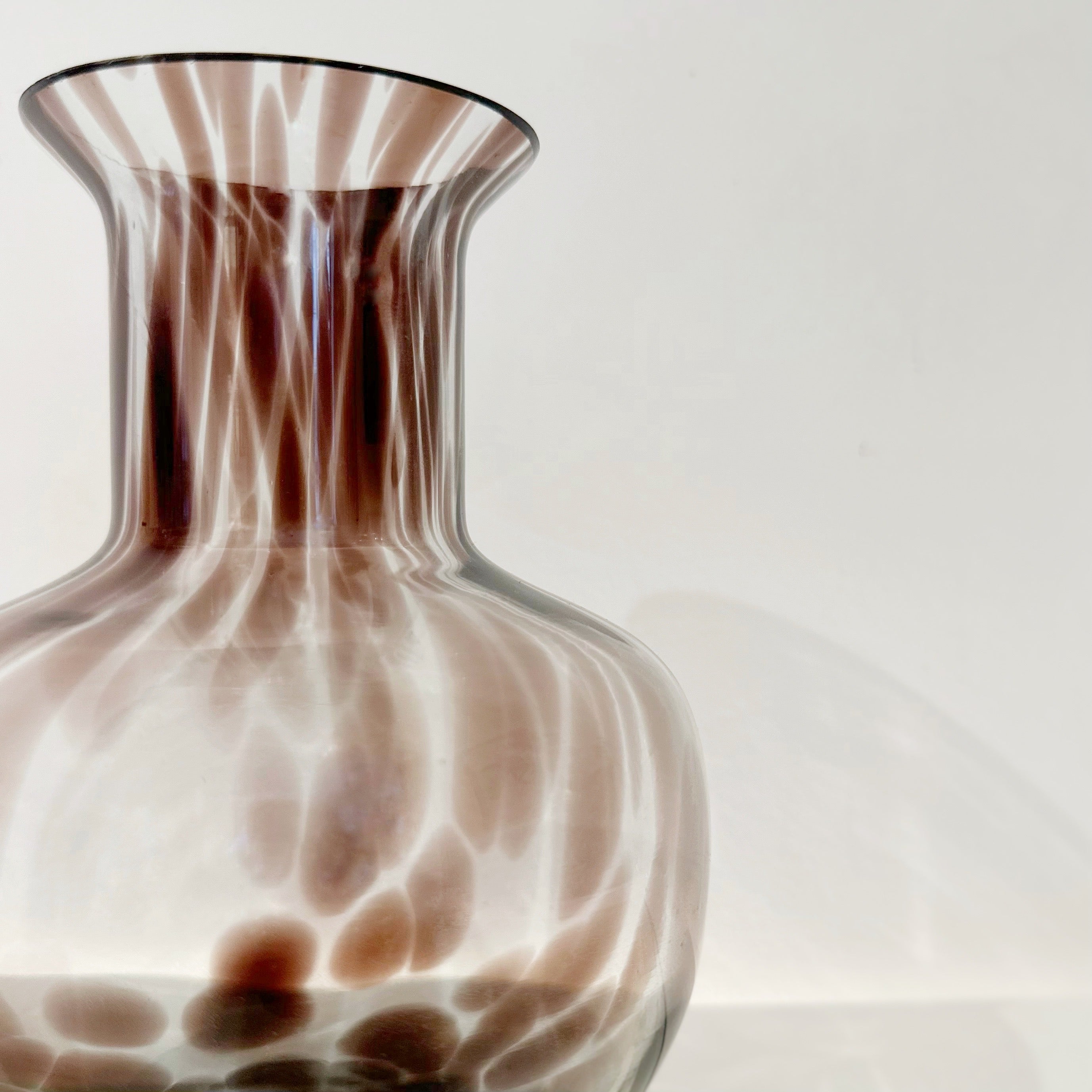 Tortoise Shell Glass Vase