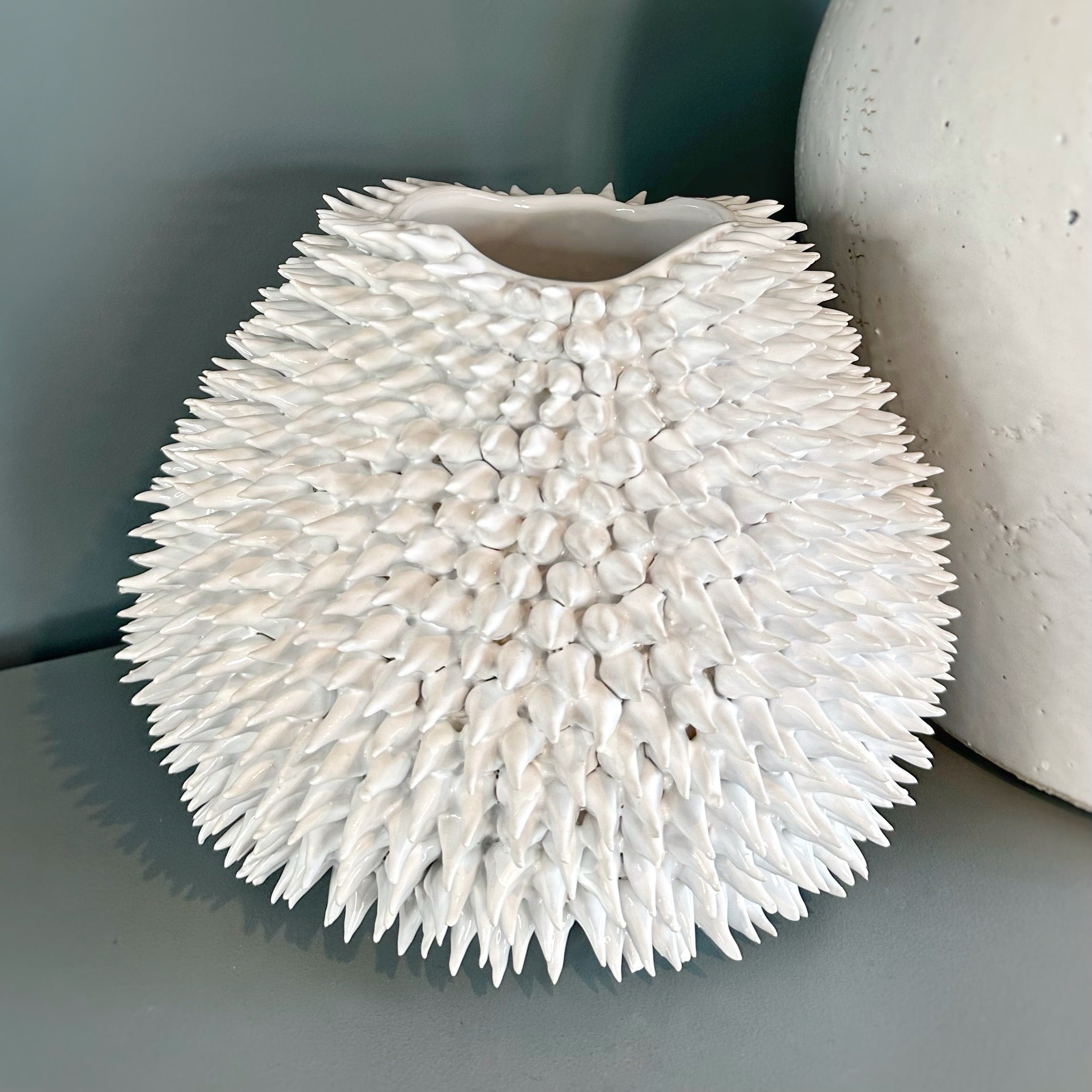 White Spike Vase