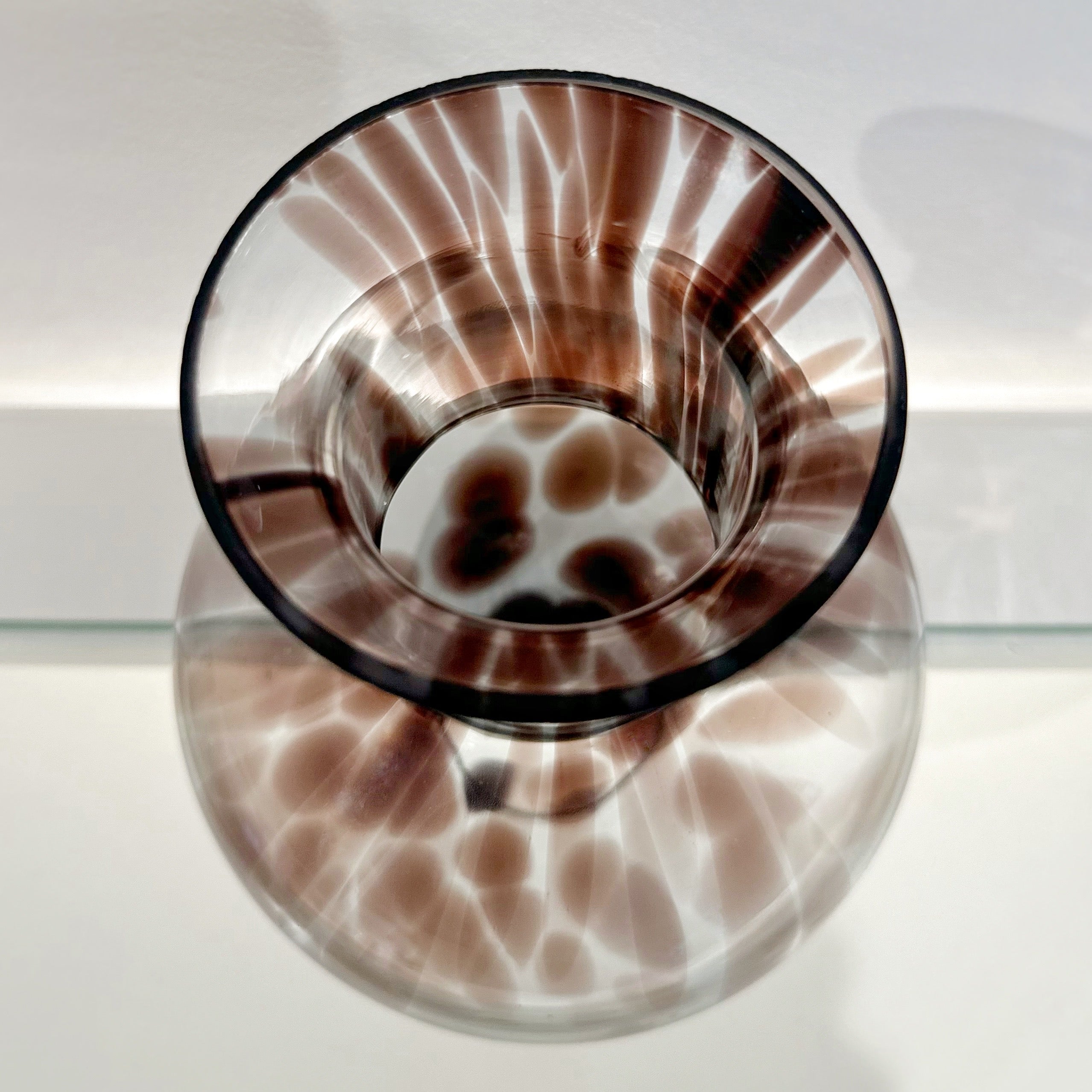 Tortoise Shell Glass Vase