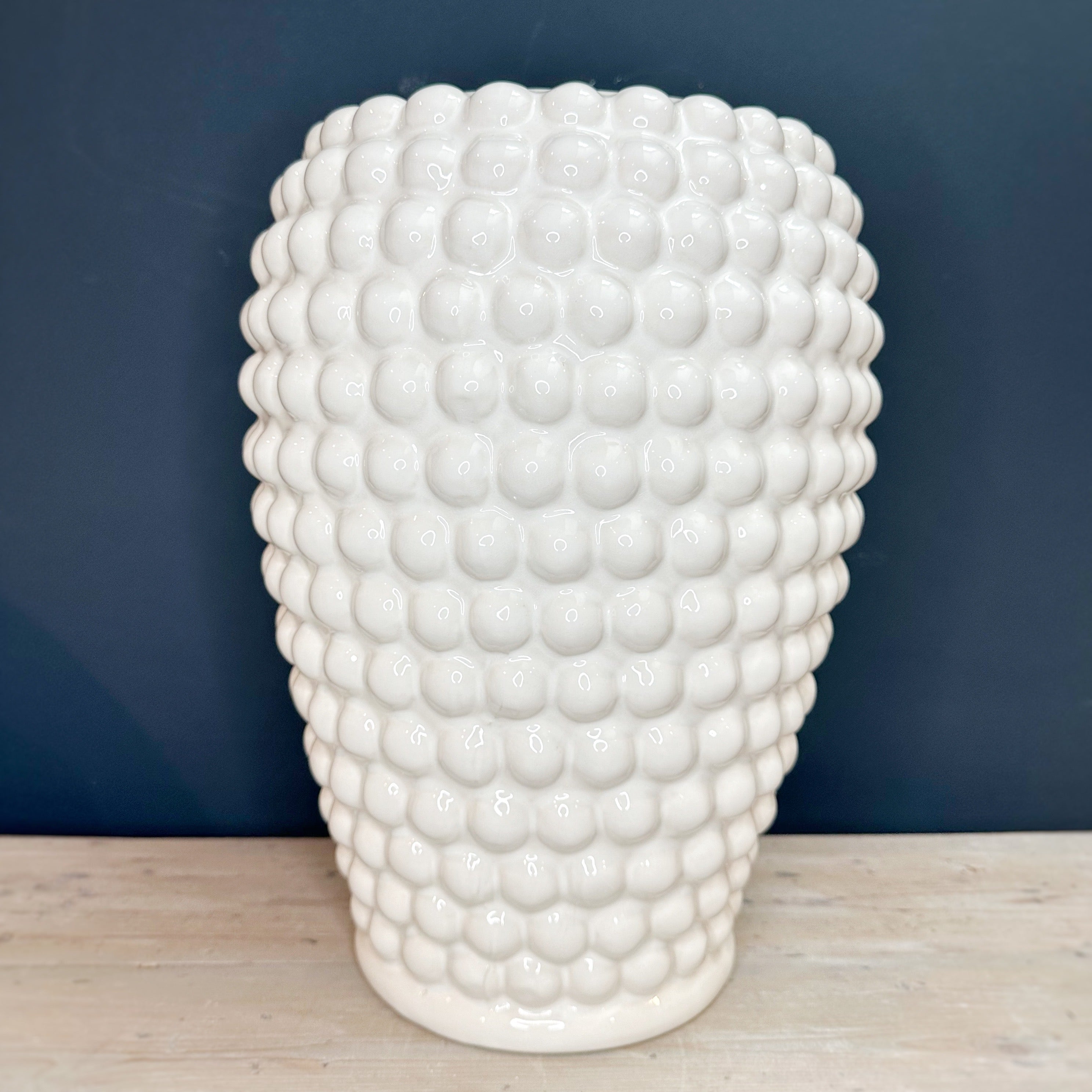 Large White Bobble Vase
