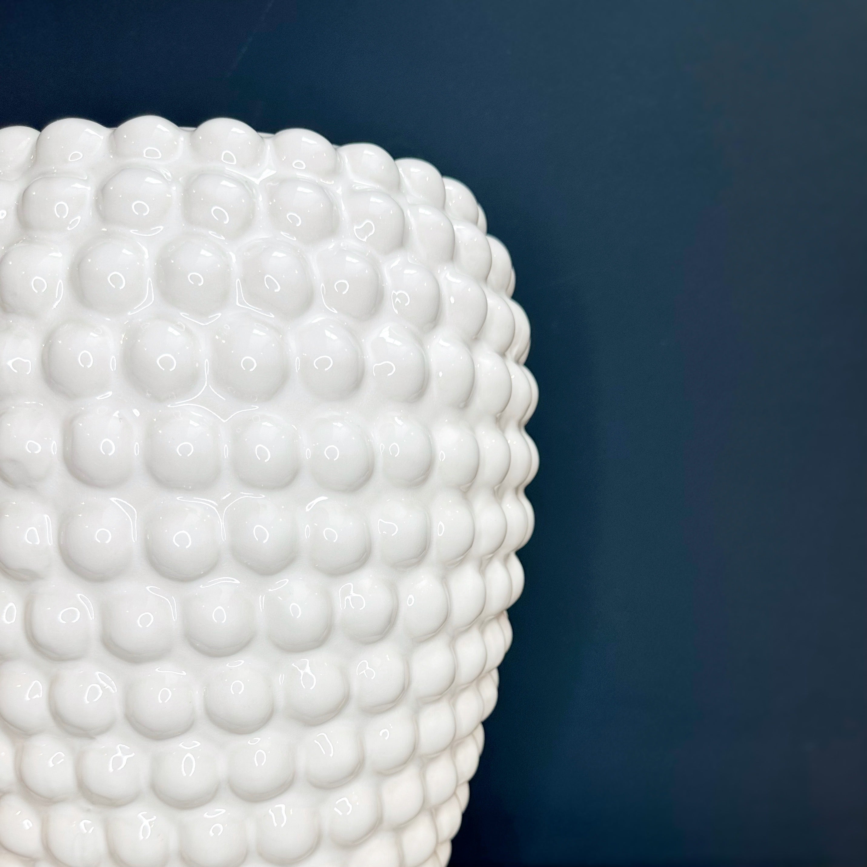 Large White Bobble Vase
