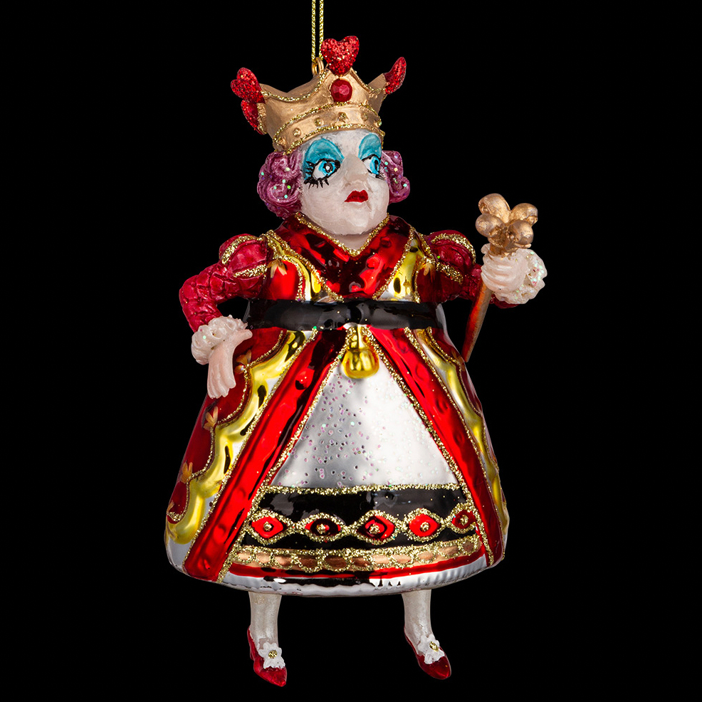 Alice in Wonderland Queen of Hearts Christmas Bauble Decoration