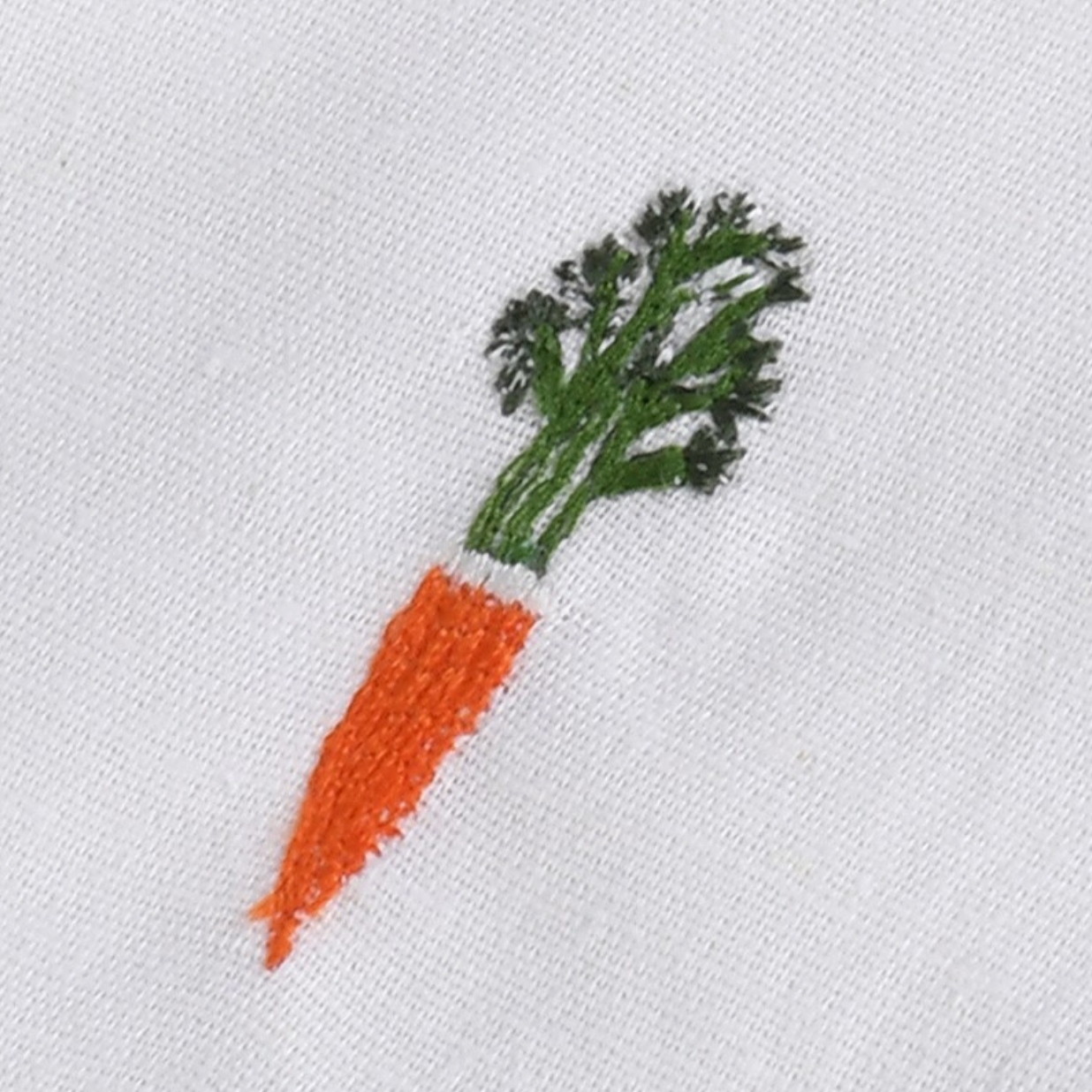 Set of 4 Cotton Embroidered Vegetable Napkins