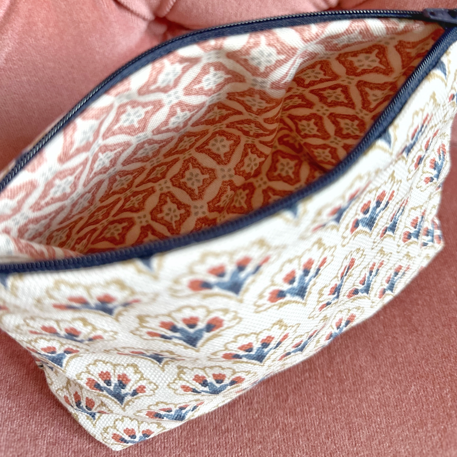 Elanbach & Linwood Lined Zip Pouch Make Up Bag