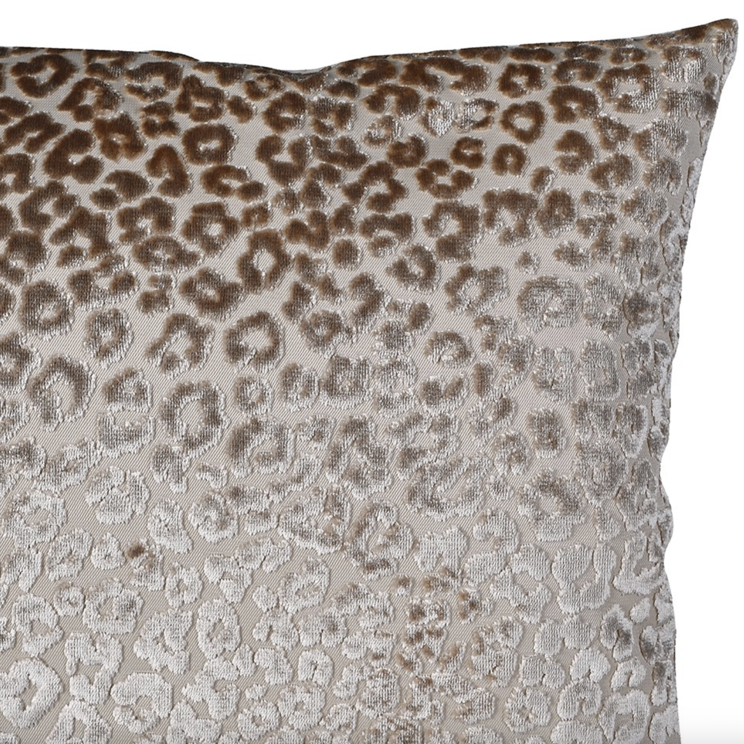 Taupe Velvet Leopard Cheetah Print Cushion Cover