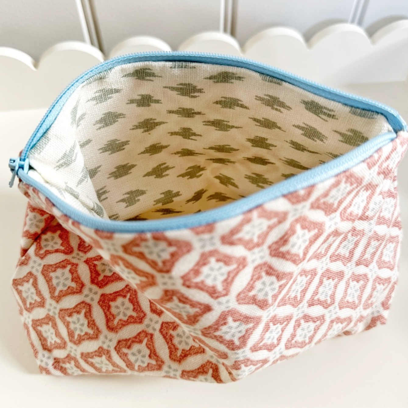 Linwood & Penny Morrison Dash Lined Zip Pouch Make Up Bag