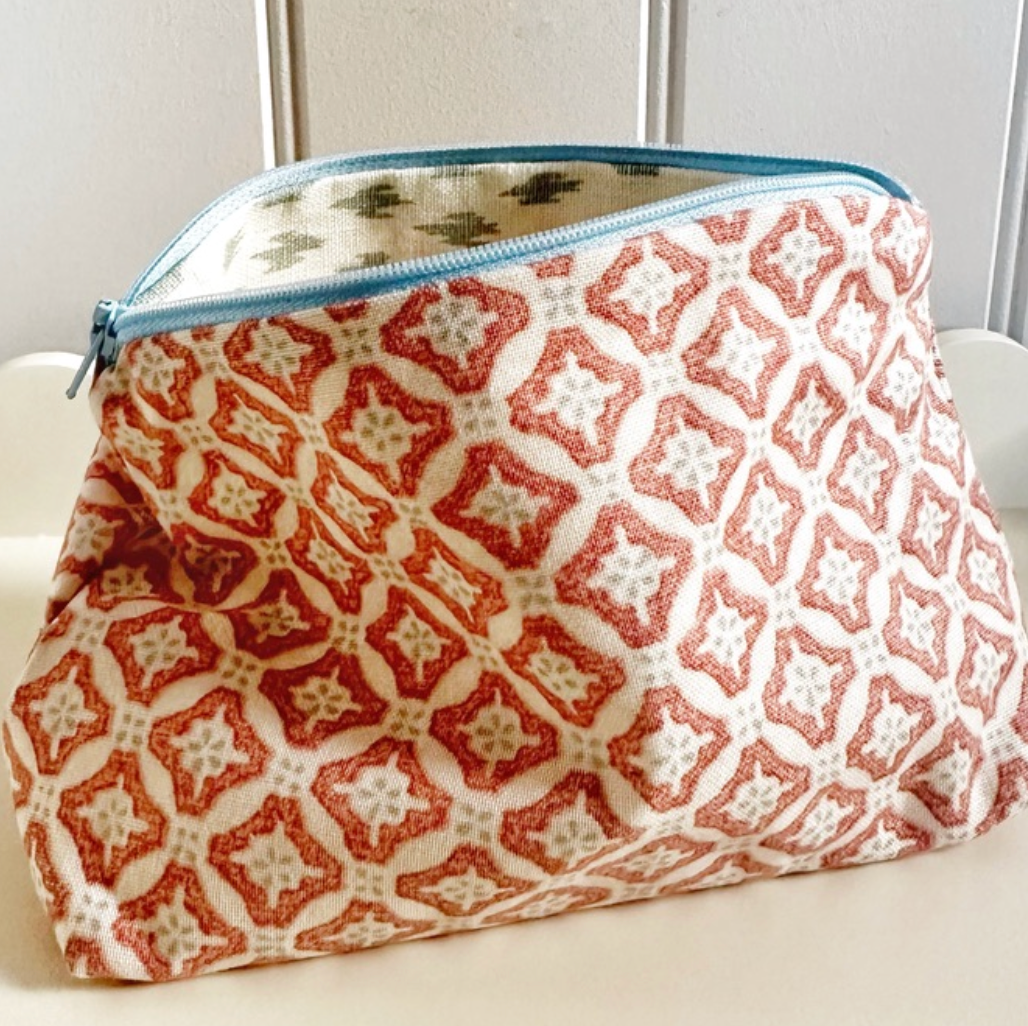 Linwood & Penny Morrison Dash Lined Zip Pouch Make Up Bag